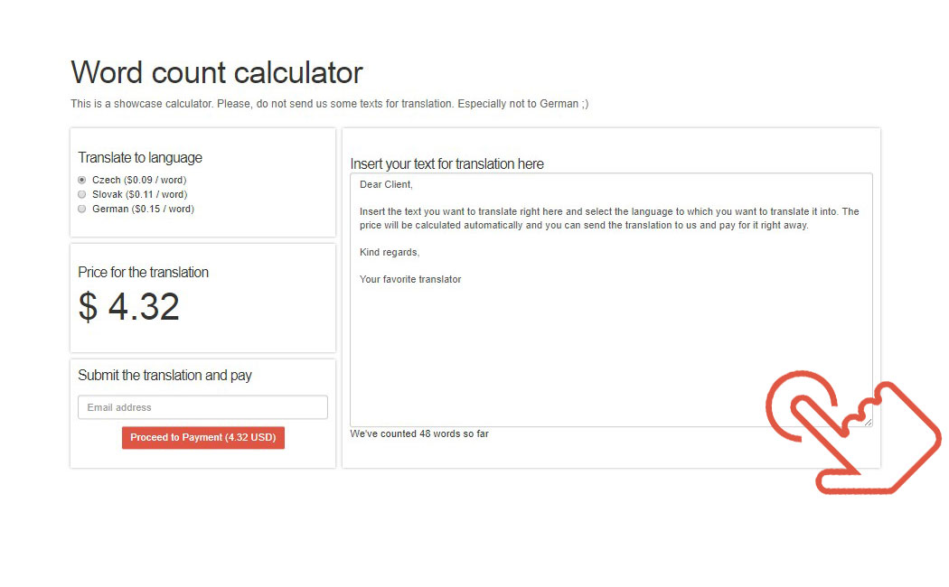 Calculoid Translations Calculator