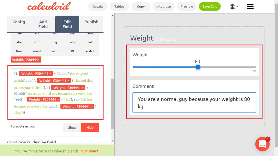 web calculator designer calculoid