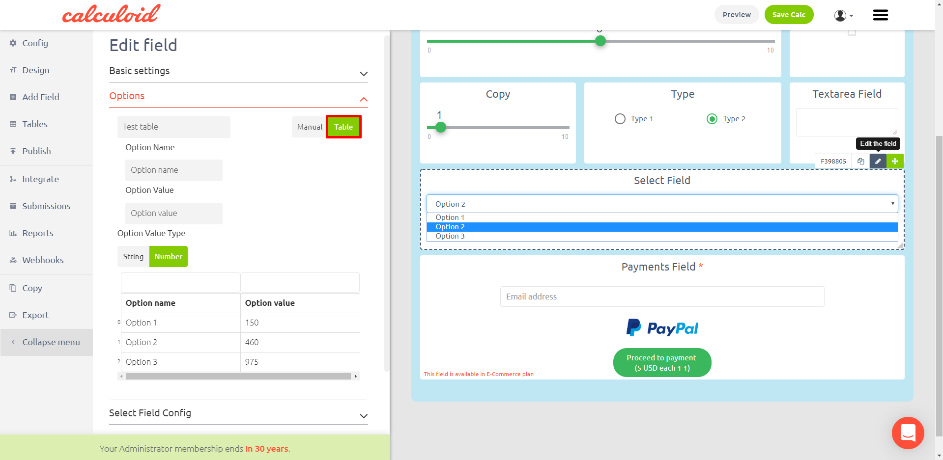 Plantilla de calculadora de tienda en línea - CalculoD.com