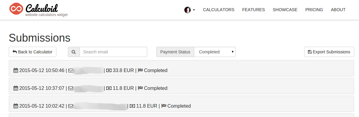 Submissões Calculoid