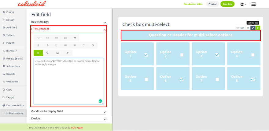 のドキュメント Calculoid Com