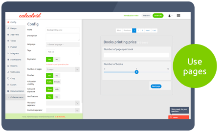 Calculoid Functions Lead generator preview