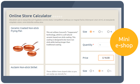 Calculoid Solutions Online Store Kalkulačka náhled