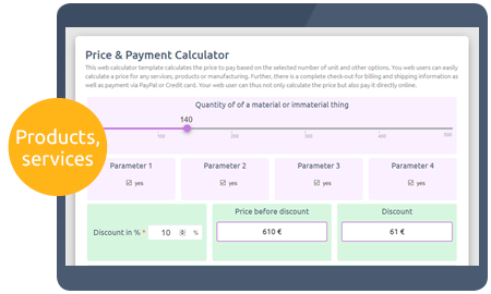 Visualização da Calculoid Solutions Price Calculator