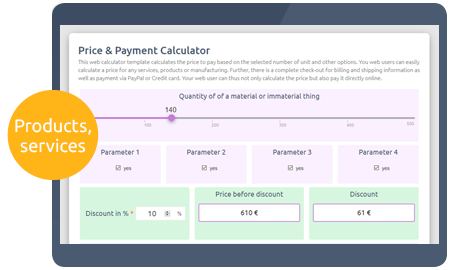 Calculoid Solutions価格計算ツールのプレビュー