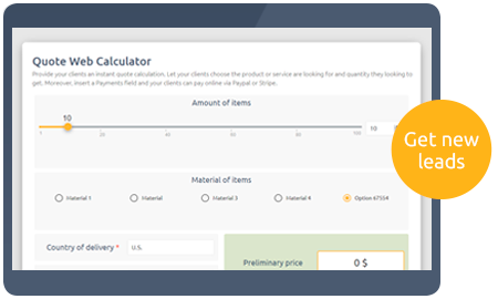 Aperçu de la calculatrice de devis Calculoid Solutions